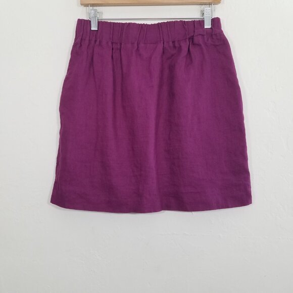 LOFT 100% Linen Pull-On Skirt with Pockets Size M - Picture 4 of 5